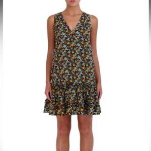 BCBG Paris Floral Layered Sleeveless Ruffle Dress XXL